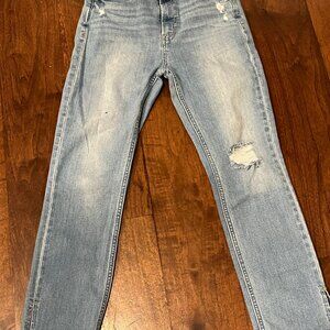 GAP. Vintage slim sky high distress straight leg jeans